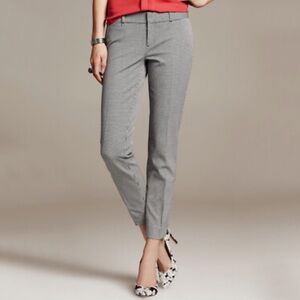 Banana Republic Sloan-Fit Houndstooth Slim Ankle Pants